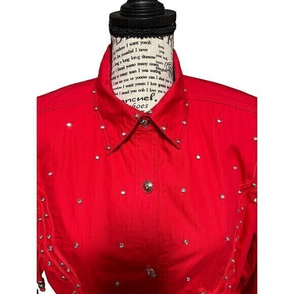 Vintage d. Frank Dress Womens 8‎ Western Fringe Beads Boho Primitive Roc… - Picture 4 of 9